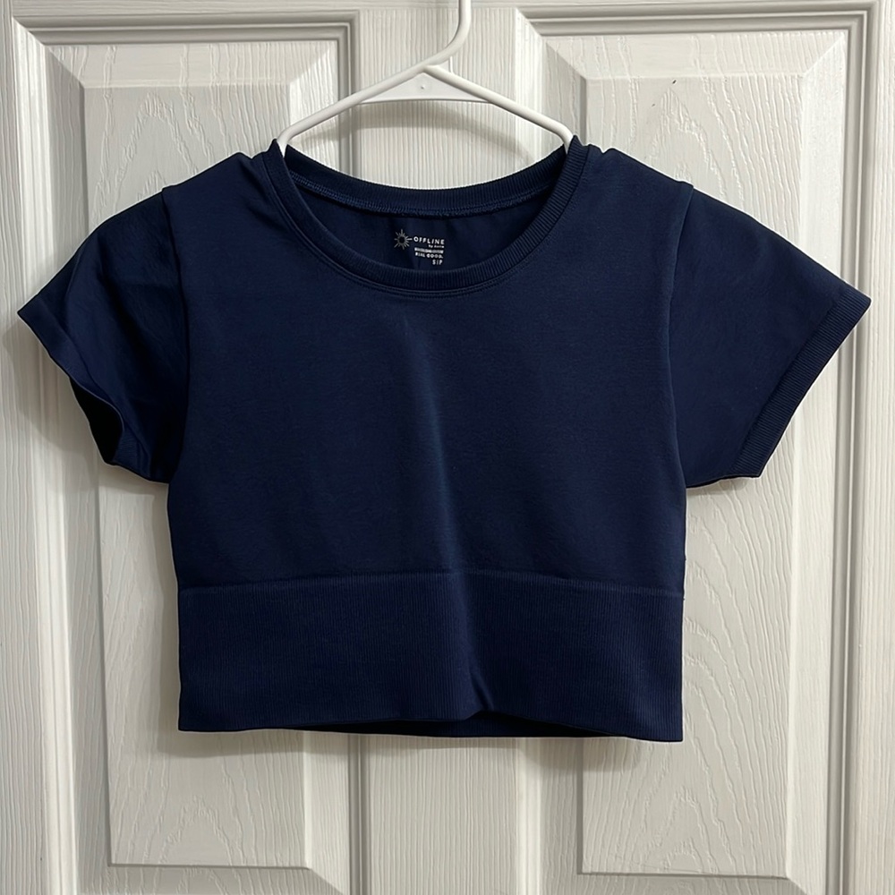 OFFLINE by Aerie - Crop Top - Size S - Navy Blue